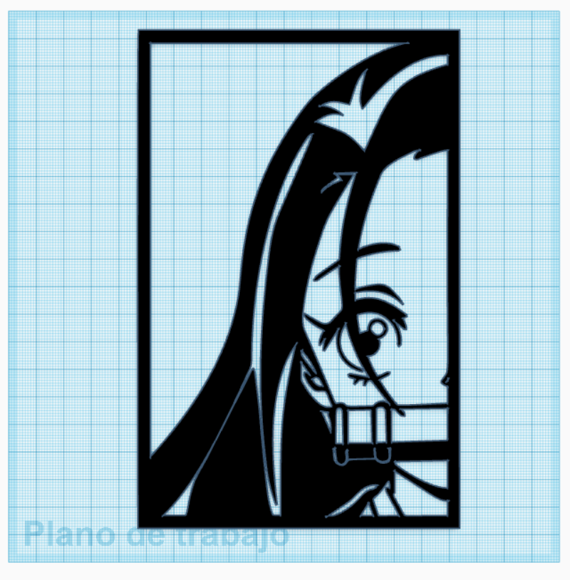 Archivo impresión 3D (STL) Tanjiro y Nezuko Kamado para Decoración de Murales. - Imagen 5